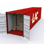 40 ft High Cube Container Single Side Door with load