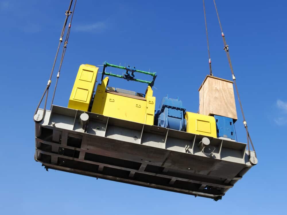 Crane lifting Heavy Cargo in a freight port